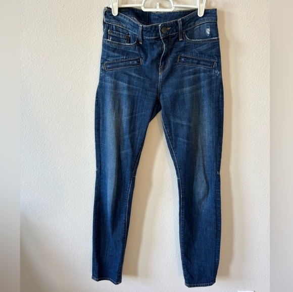 Vince Skinny Welt Front Pocket Jean in Dark Wash - Picture 2 of 5